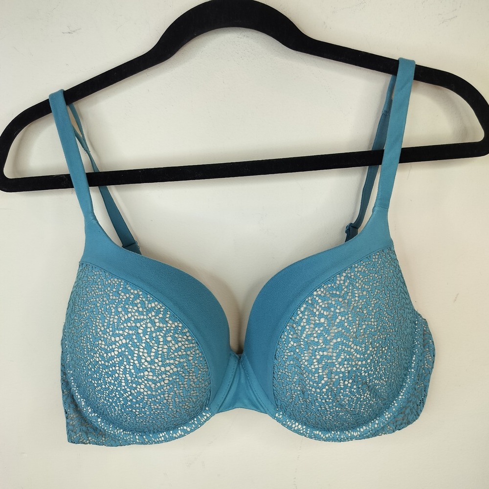 Victoria Secret Perfect Shape Body by Victoria Blue Lace Padded